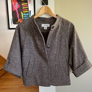 Calvin Klein Brown Jacket with 3/4 Sleeves